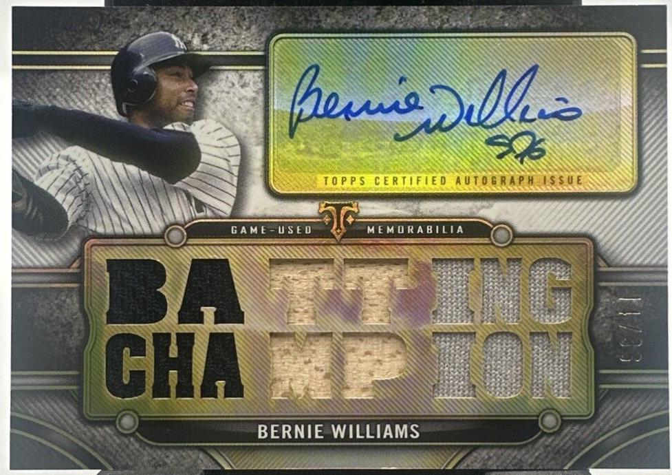Bernie Williams #TTAR-BW3 2024 Topps Triple Threads Baseball Autograph Relic