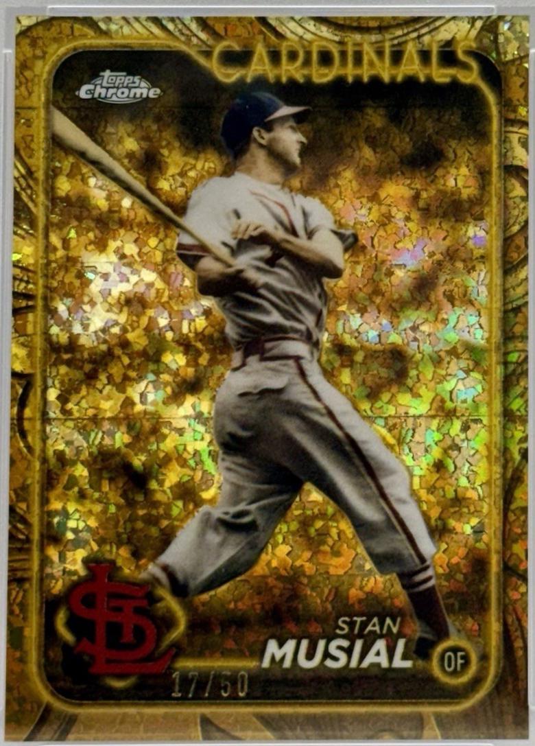 Stan Musial [Mini-Diamond Gold Refractor] #103