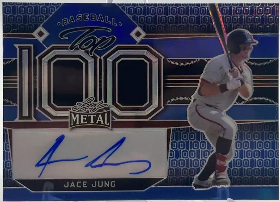 Jace Jung #T-JJ1 Baseball Cards 2022 leaf Metal Top 100 Autographs