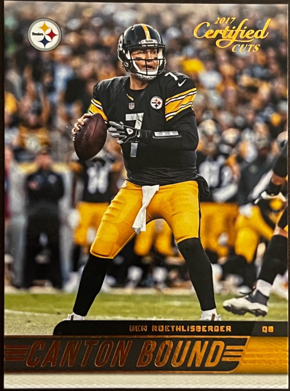 Ben Roethlisberger #4 Football Cards 2017 Panini Donruss Certified Cuts Canton Bound