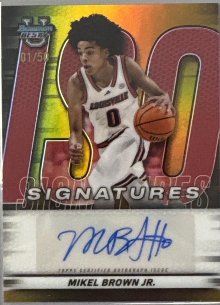 Mikel Brown Jr. #IS-MBJ 2025-26 Bowman University Best Basketball Iso Signatures
