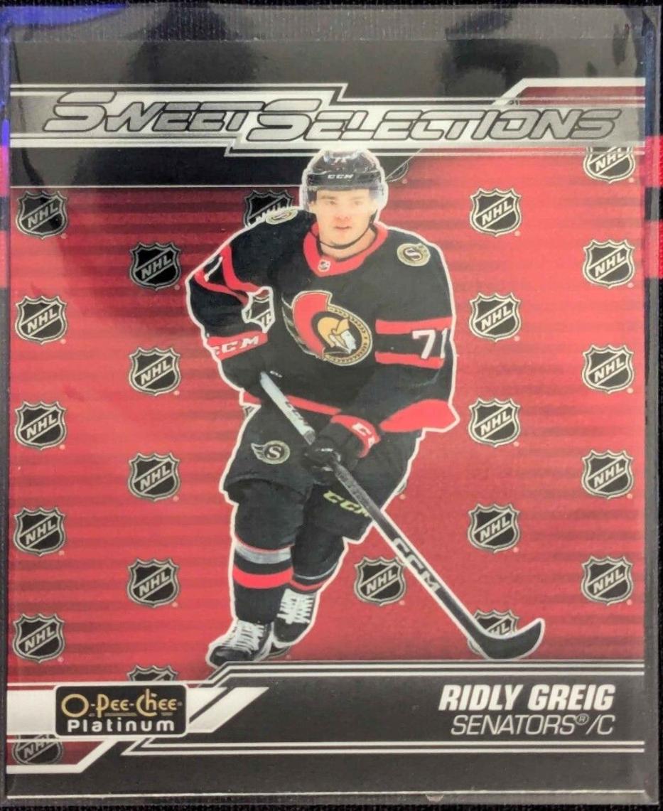 Ridly Greig #SS-14 Hockey Cards 2023 O-Pee-Chee Platinum Sweet Selections