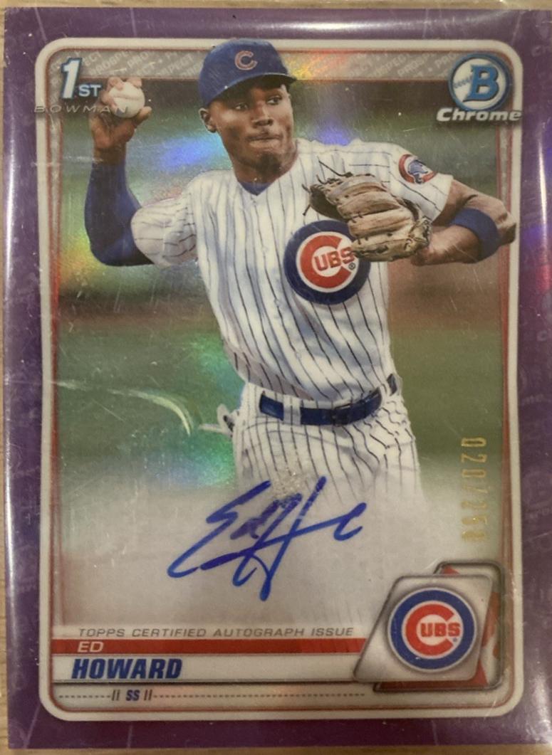Ed Howard [Purple Refractor] #CDA-EH Prices | 2020 Bowman Draft Picks ...