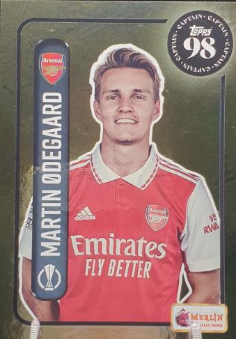 Martin Odegaard #142 Soccer Cards 2022 Topps Merlin Heritage 98 UEFA