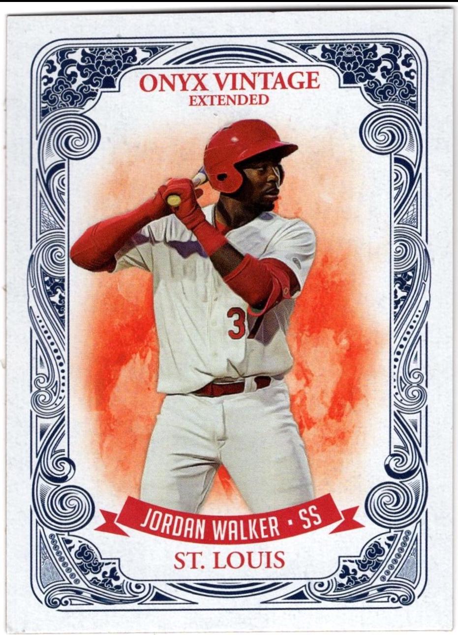 Jordan Walker #EAJW Baseball Cards 2021 Onyx Vintage Extended