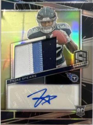 Tyjae Spears #5 Football Cards 2023 Panini Spectra Rookie Autograph