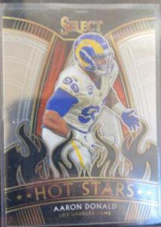 Aaron Donald #6 Football Cards 2020 Panini Select Hot Stars