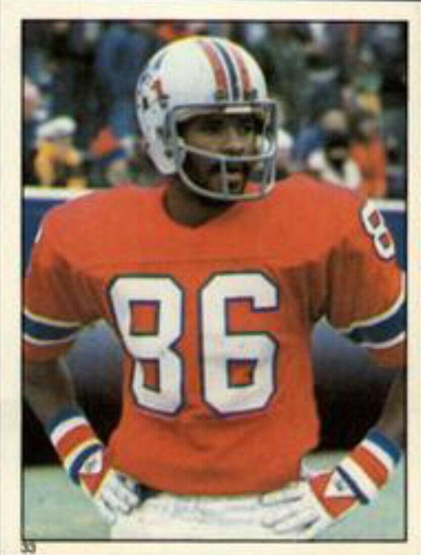 Stanley Morgan #33 Football Cards 1981 Topps Stickers