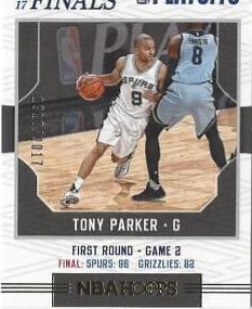 Tony Parker #40 Basketball Cards 2017 Panini Hoops Road to the Finals