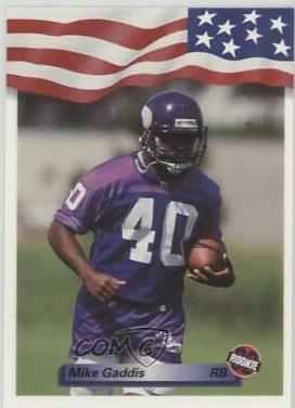 Mike Gaddis #39 Football Cards 1992 All World