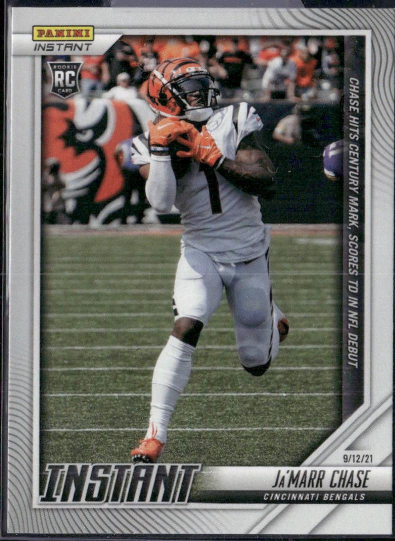 Ja'Marr Chase #11 Football Cards 2021 Panini Instant NFL
