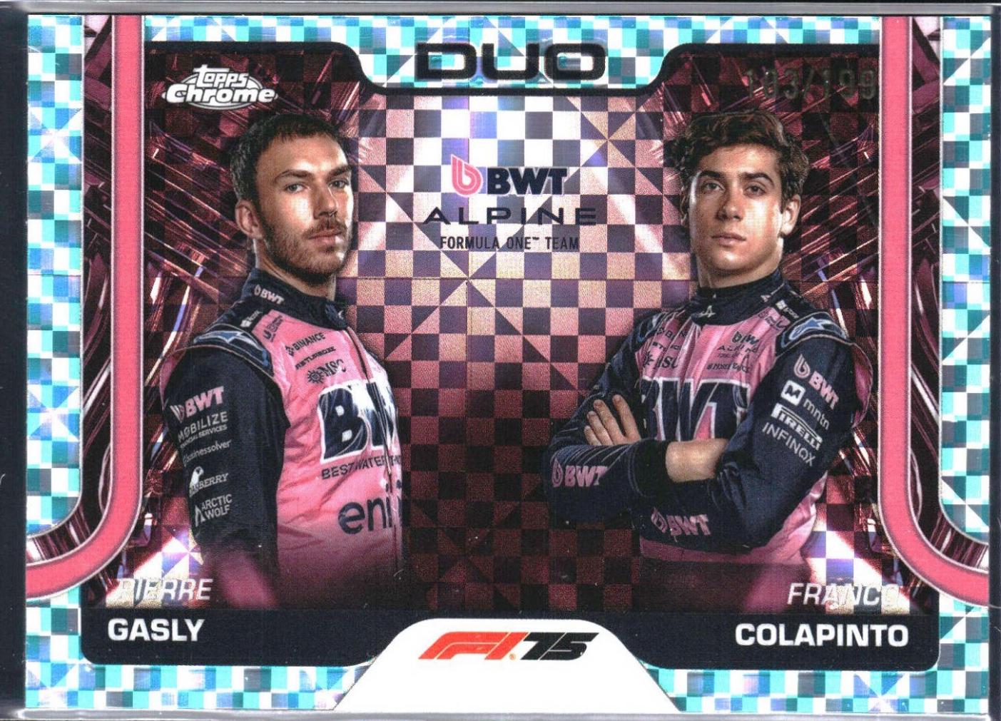 Pierre Gasly / Franco Colapinto [Aqua Checker Flag Refractor] #171