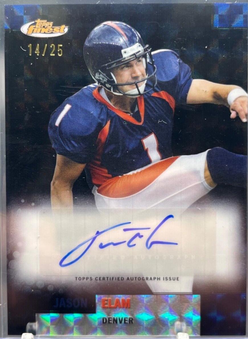 Jason Elam [Black Refractor] #FBA-JEL