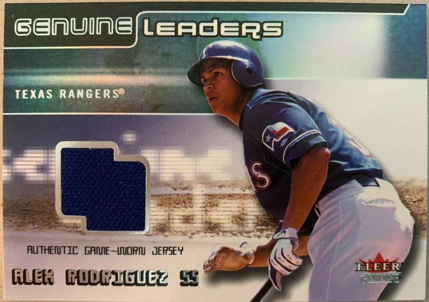 Alex Rodriguez #3 Baseball Cards 2002 Fleer Genuine Leaders
