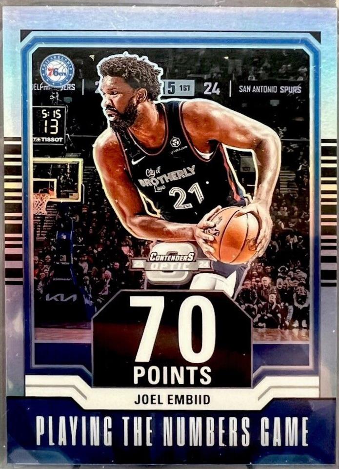 Joel Embiid #2 Basketball Cards 2023 Panini Contenders Optic Playing the Numbers Game
