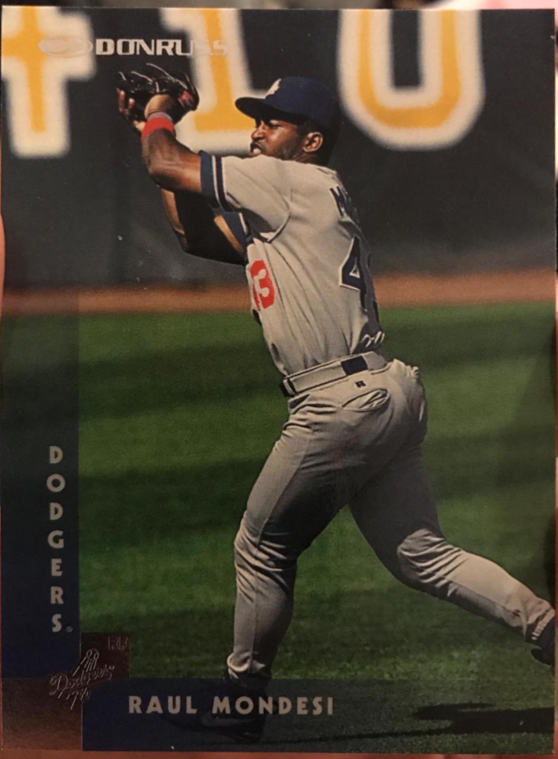Raul Mondesi #6 Baseball Cards 1997 Panini Donruss