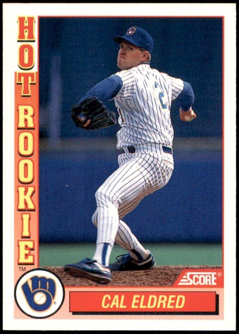 Cal Eldred #1 Baseball Cards 1992 Score Hot Rookies