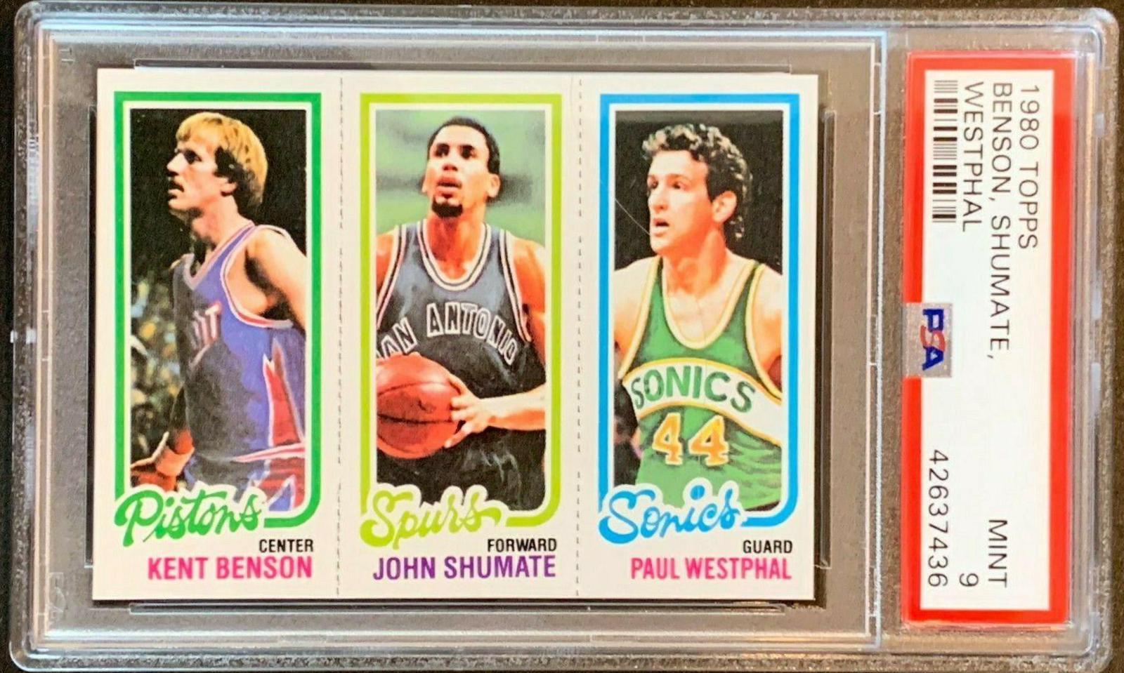 Benson, Shumate, Westphal Basketball Cards 1980 Topps