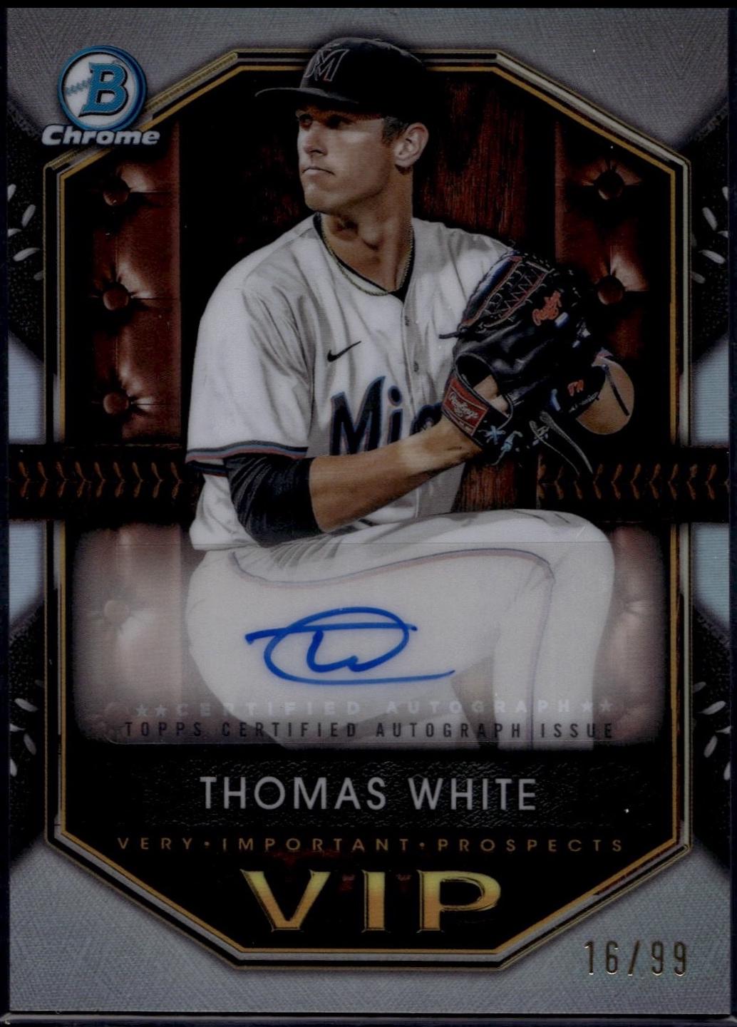 Thomas White #VIP-TW 2025 Bowman Very Important Prospects Autograph Baseball