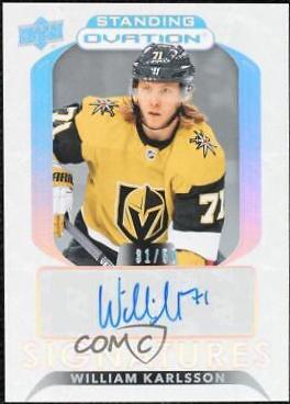 William Karlsson #SOS-WK Hockey Cards 2021 Upper Deck Ovation Standing Signatures