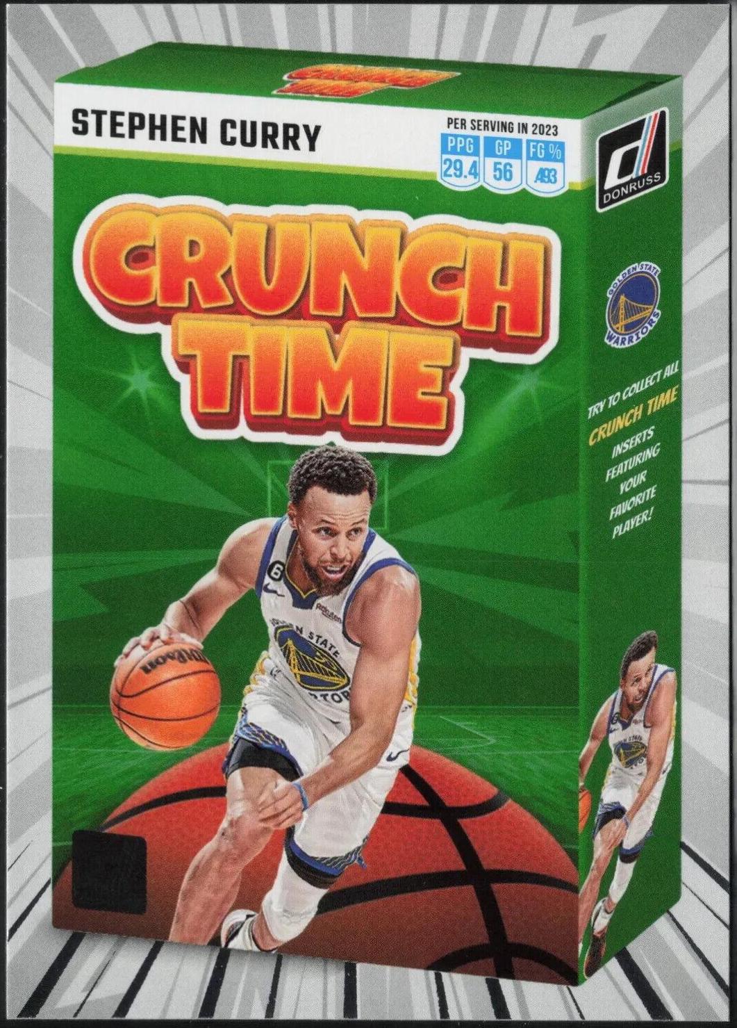 Stephen Curry #6 Basketball Cards 2023 Panini Donruss Crunch Time