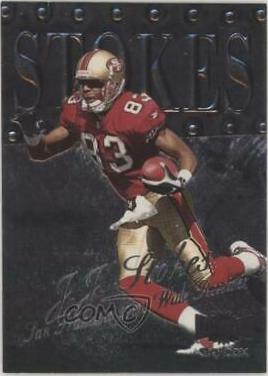 J.J. Stokes #8 Football Cards 1999 Metal Universe