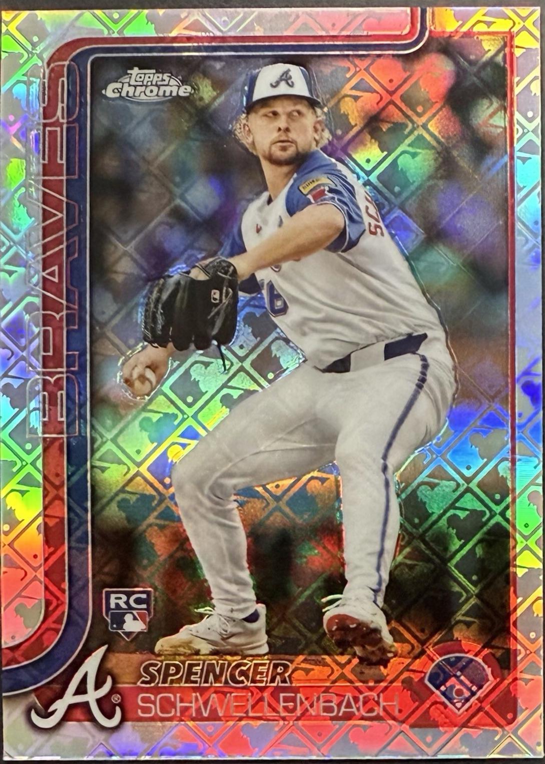 Spencer Schwellenbach #203 2025 Topps Chrome Logofractor Baseball