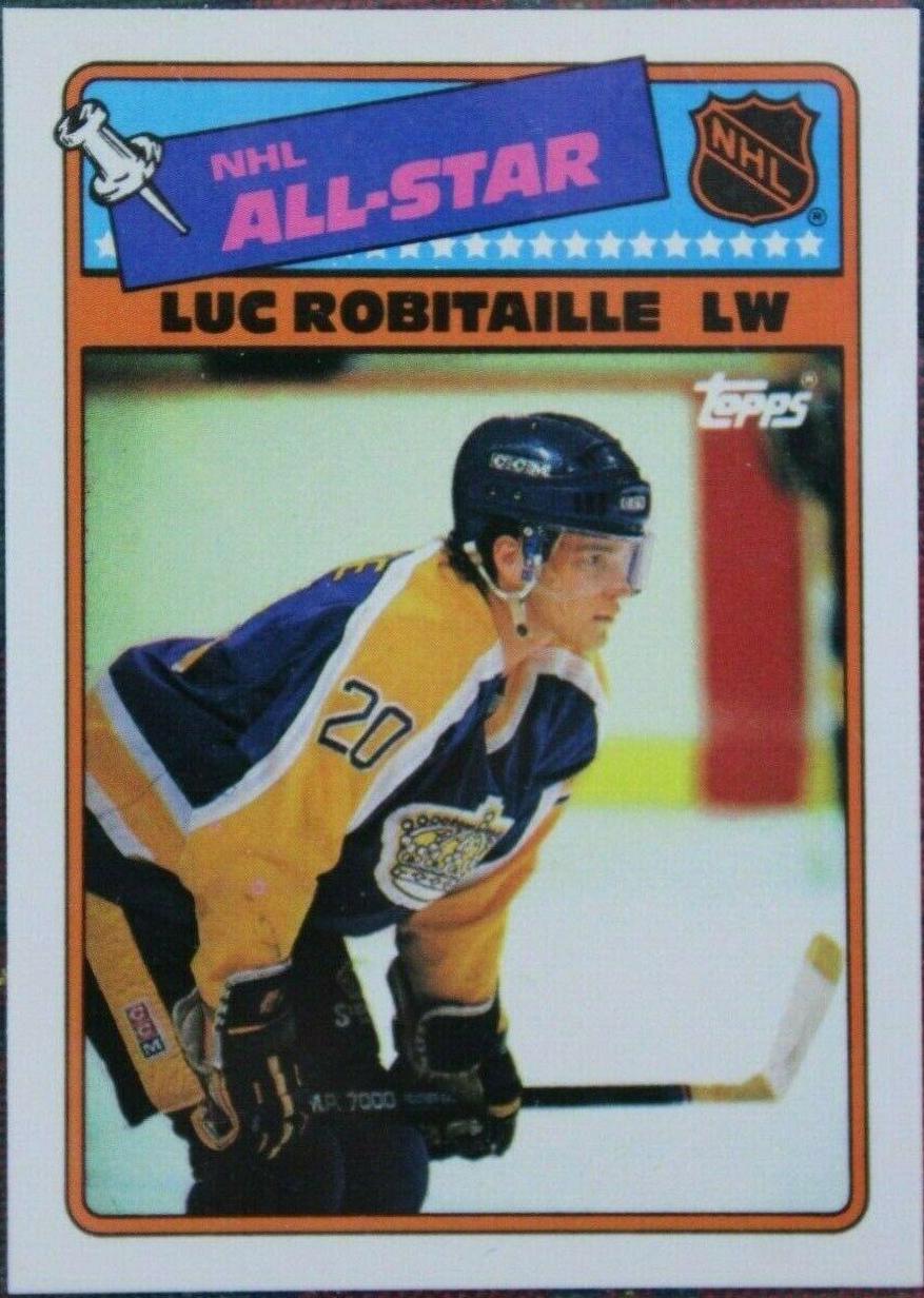 Luc Robitaille #1 Hockey Cards 1988 Topps Stickers