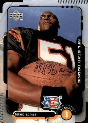 Takeo Spikes #11 Football Cards 1998 Upper Deck