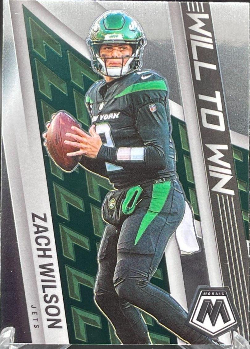 Zach Wilson #WW-10 Football Cards 2022 Panini Mosaic Will to Win