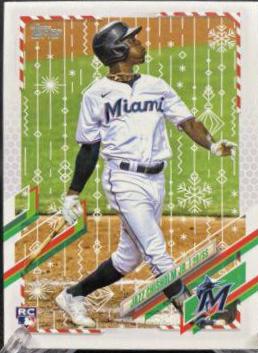 Jazz Chisholm Jr #HW182 Baseball Cards 2021 Topps Holiday Mega Box