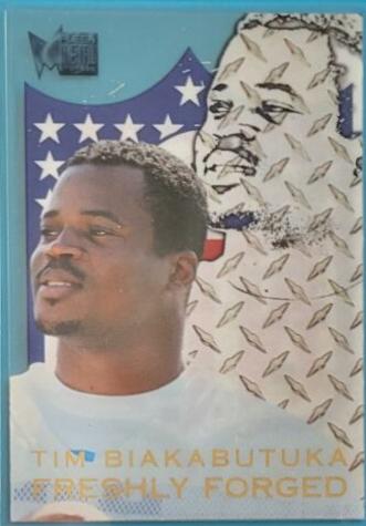 Tim Biakabutuka #1 Football Cards 1996 Fleer Metal Freshly Forged