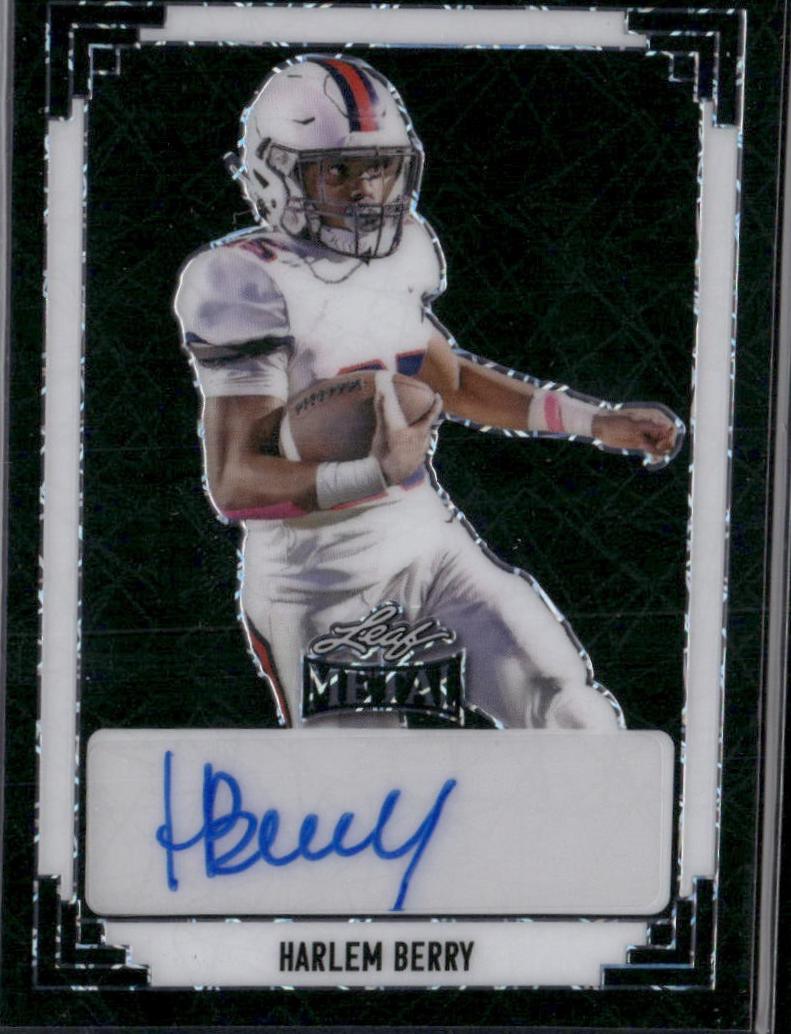Harlem Berry #91A-HB1 2024 Leaf Metal 1991 Autograph Football