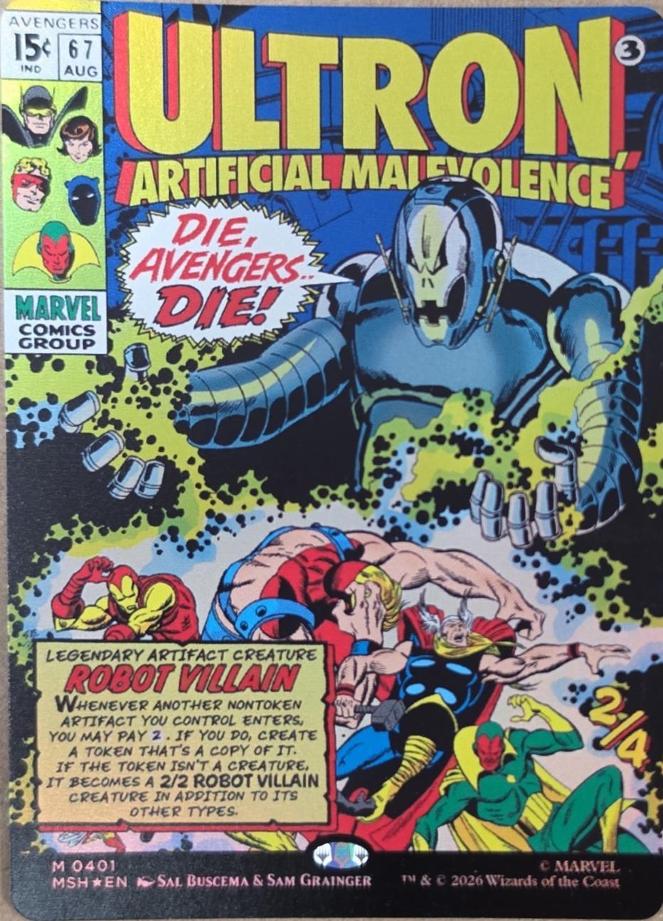 Ultron, Artificial Malevolence [Borderless Foil] #401 Prices
