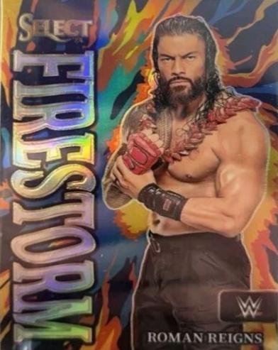 Roman Reigns #6 Wrestling Cards 2024 Panini Select WWE Firestorm