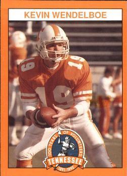 Kevin Wendelboe #29 Football Cards 1990 Tennessee Volunteers Centennial