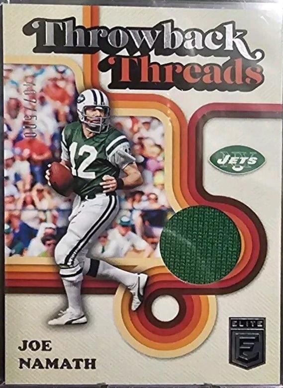 Joe Namath #THT-JNA Football Cards 2024 Panini Donruss Elite Throwback Threads Single