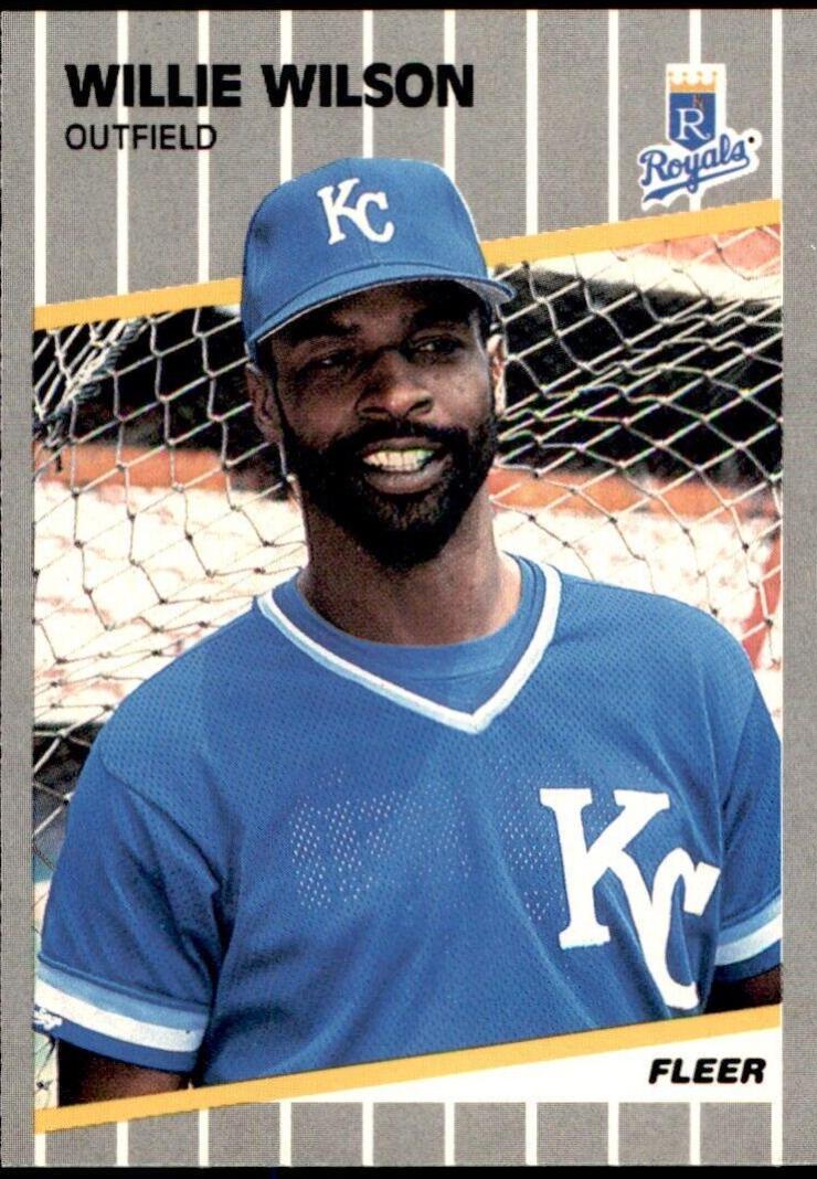 Willie Wilson #298 Baseball Cards 1989 Fleer