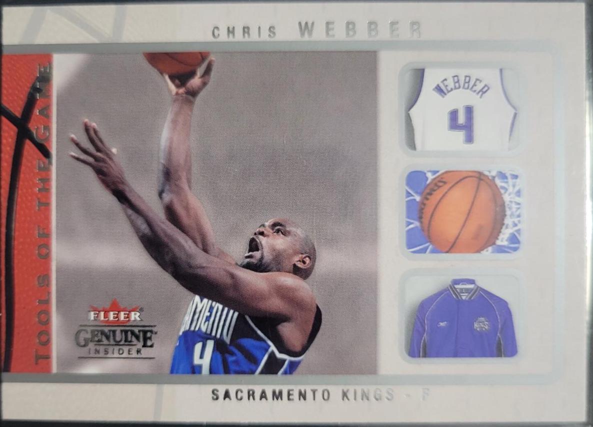 Chris Webber #8 of 10TG Basketball Cards 2003 Fleer Genuine Insider Tools of the Game