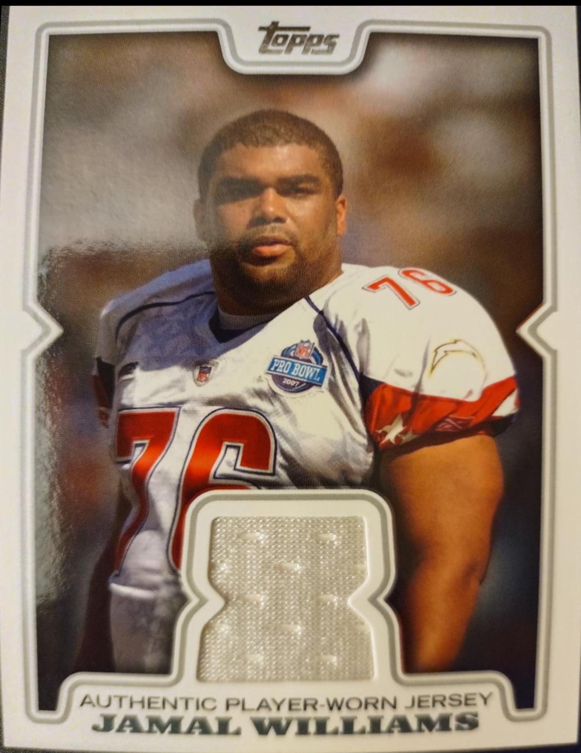 Jamal Williams #R-JW Football Cards 2008 Topps All Pro Relics