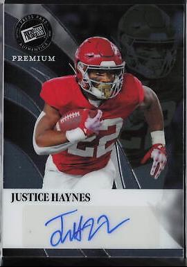 Justice Haynes #RA-JH1 2024 Press Pass Premium Retro Autograph Football