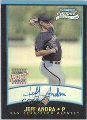 Jeff Andra [Refractor Autograph] #341 Baseball Cards 2001 Bowman Chrome Prices
