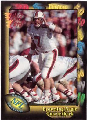Browning Nagle #44 Football Cards 1991 Wild Card
