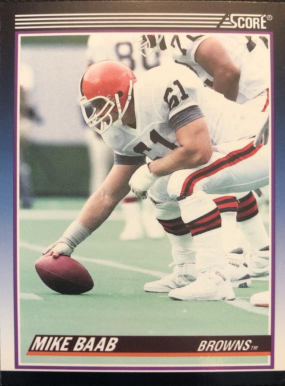 Mike Baab #32T Football Cards 1990 Panini Score Supplemental