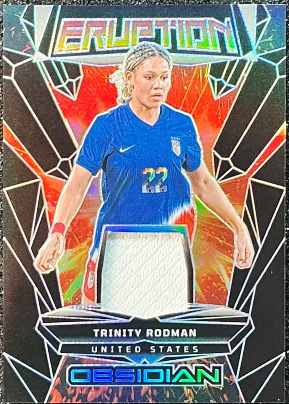 Trinity Rodman #ER-TRO 2024 Panini Obsidian Eruption Soccer