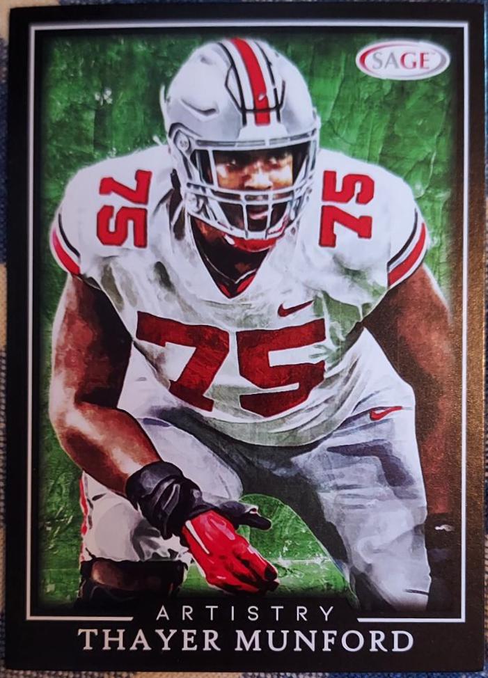 Thayer munford #27 Football Cards 2022 Sage Artistry