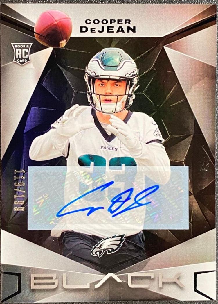 Cooper DeJean #121 Football Cards 2024 Panini Black Rookies Autograph
