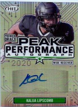Kalija Lipscomb #PKA-KL 2020 Sage Hit Peak Performance Autograph Football