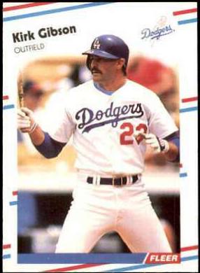 Kirk Gibson #U-93 1988 Fleer Update Baseball