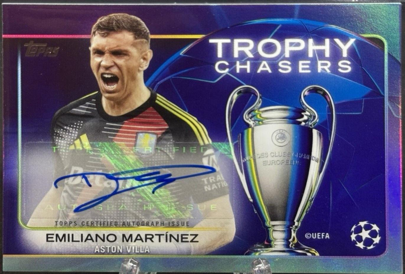 Emiliano Martinez #TCA-EM Soccer Cards 2024 Topps UEFA Trophy Chasers Autograph